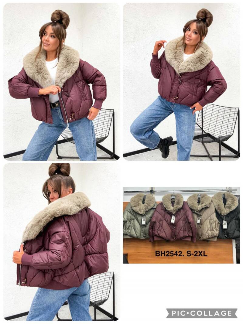  Kurtki damskie zimowe Roz S-2XL, 1 Kolor Paczka 5 szt